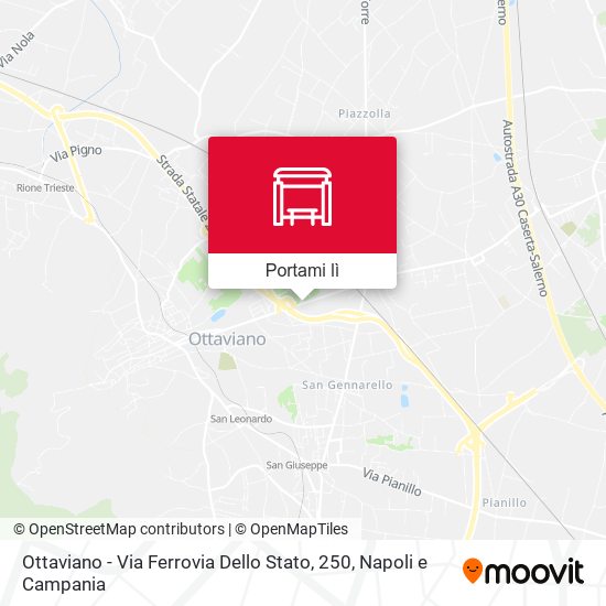 Mappa Ottaviano - Via Ferrovia Dello Stato, 250