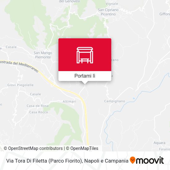 Mappa Via Tora Di Filetta (Parco Fiorito)
