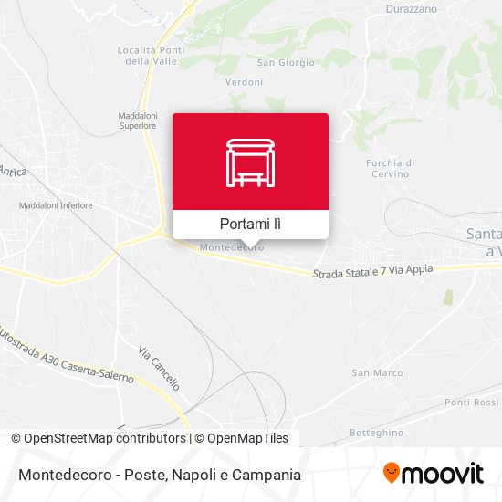 Mappa Montedecoro - Poste