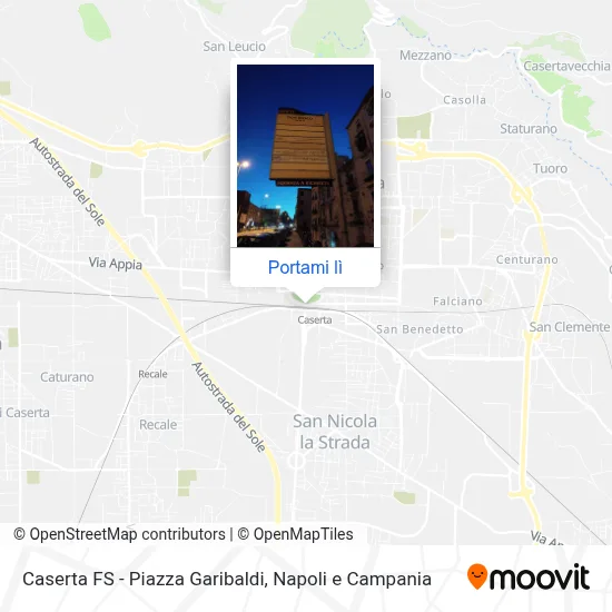 Mappa Caserta FS - Piazza Garibaldi