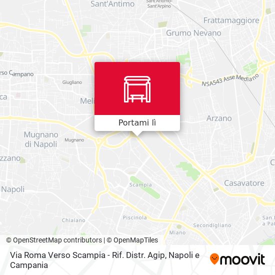 Mappa Via Roma Verso Scampia - Rif. Distr. Agip