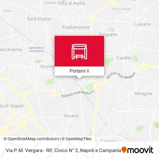 Mappa Via P. M. Vergara - Rif. Civico N° 2