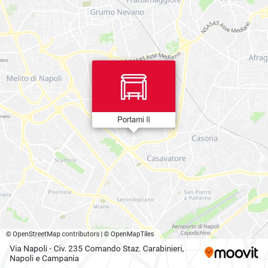Mappa Via Napoli - Civ. 235 Comando Staz. Carabinieri