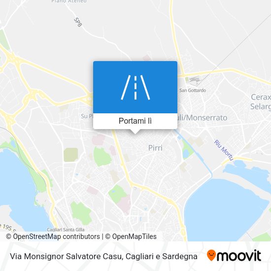 Mappa Via Monsignor Salvatore Casu