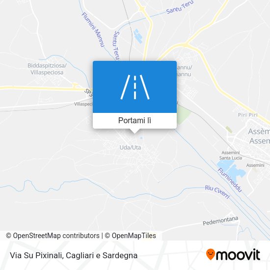 Mappa Via Su Pixinali
