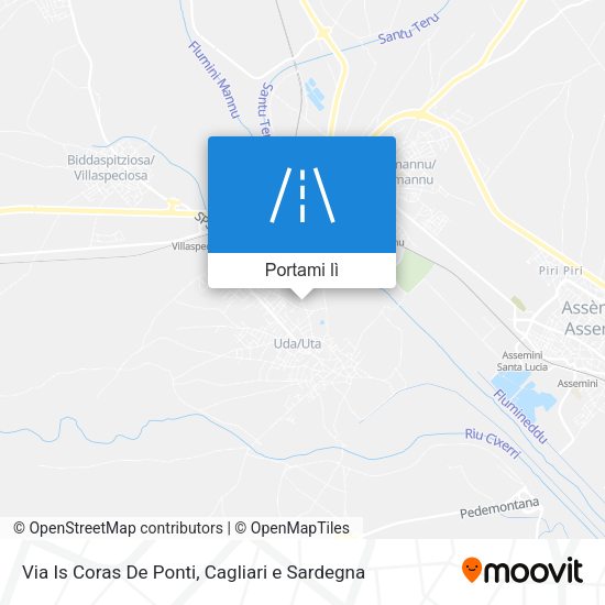 Mappa Via Is Coras De Ponti