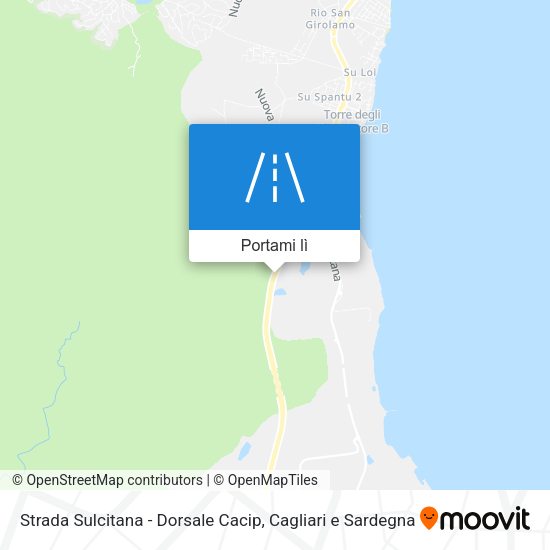 Mappa Strada Sulcitana - Dorsale Cacip