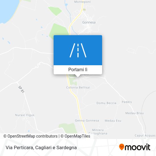 Mappa Via Perticara