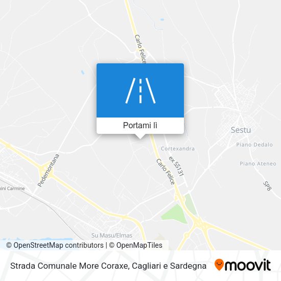 Mappa Strada Comunale More Coraxe