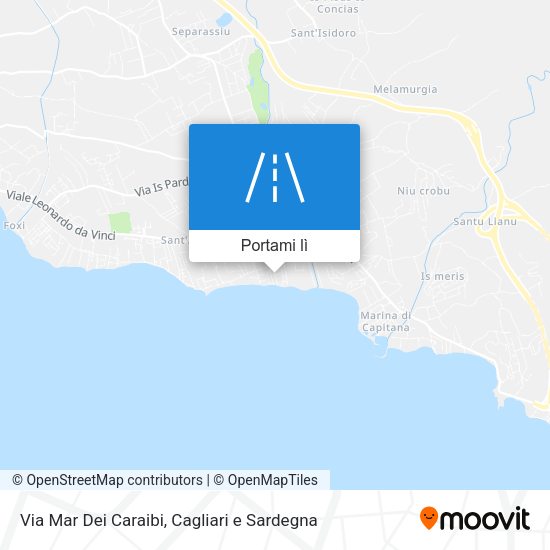 Mappa Via Mar Dei Caraibi