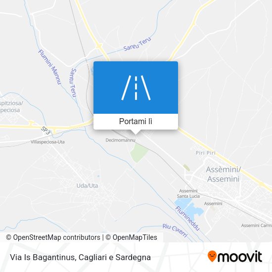 Mappa Via Is Bagantinus