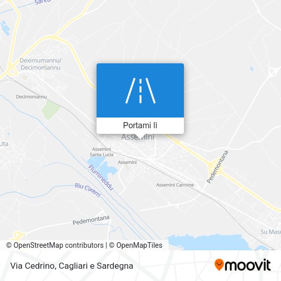 Mappa Via Cedrino
