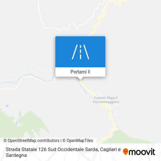 Mappa Strada Statale 126 Sud Occidentale Sarda