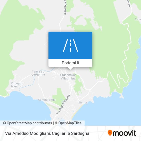 Mappa Via Amedeo Modigliani
