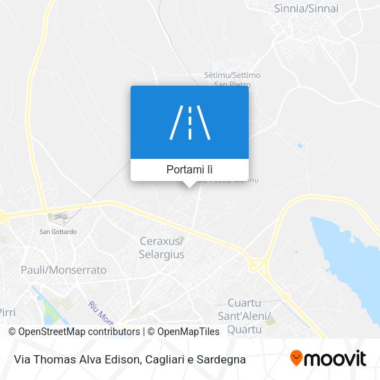 Mappa Via Thomas Alva Edison