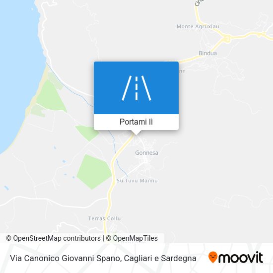 Mappa Via Canonico Giovanni Spano
