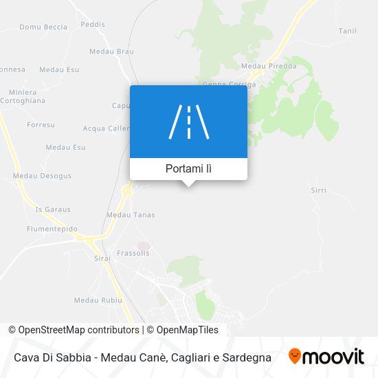 Mappa Cava Di Sabbia - Medau Canè