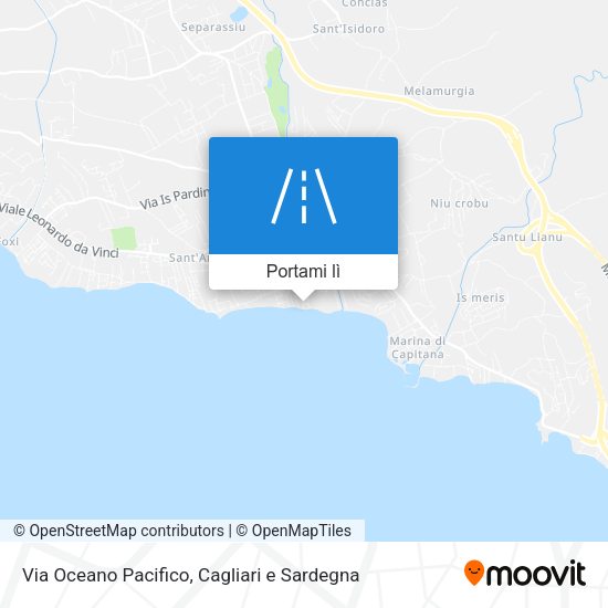 Mappa Via Oceano Pacifico