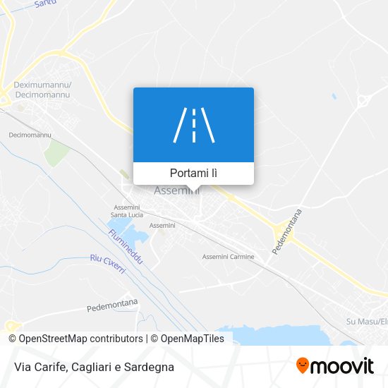 Mappa Via Carife