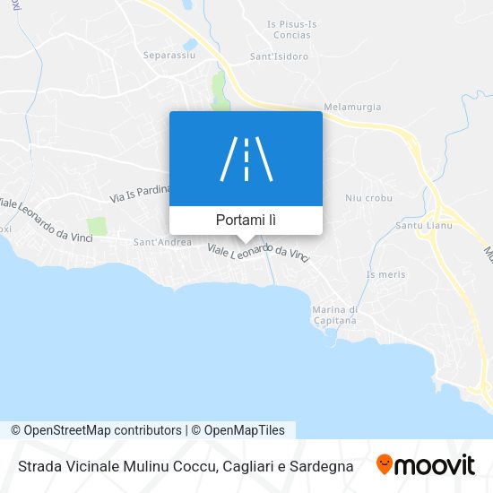 Mappa Strada Vicinale Mulinu Coccu