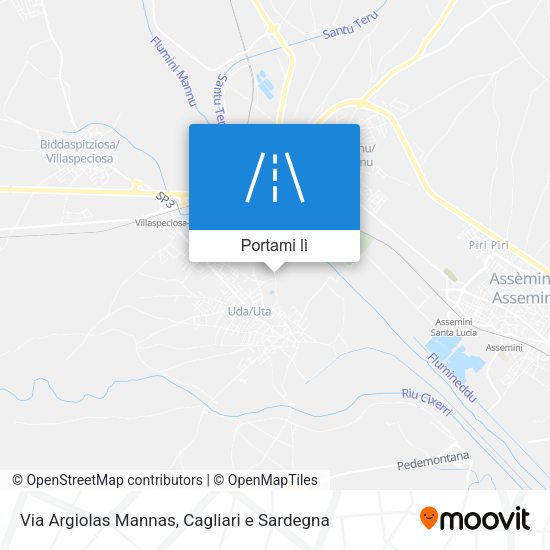 Mappa Via Argiolas Mannas