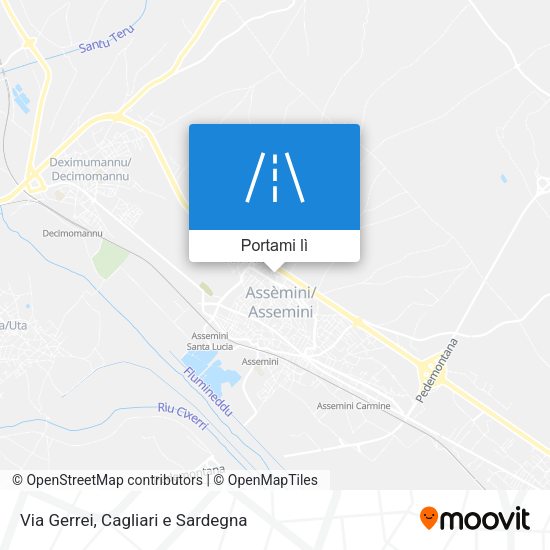 Mappa Via Gerrei