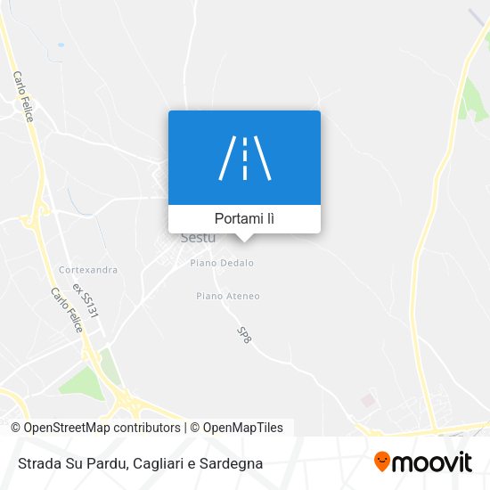 Mappa Strada Su Pardu