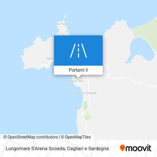 Mappa Lungomare S'Arena Scoada