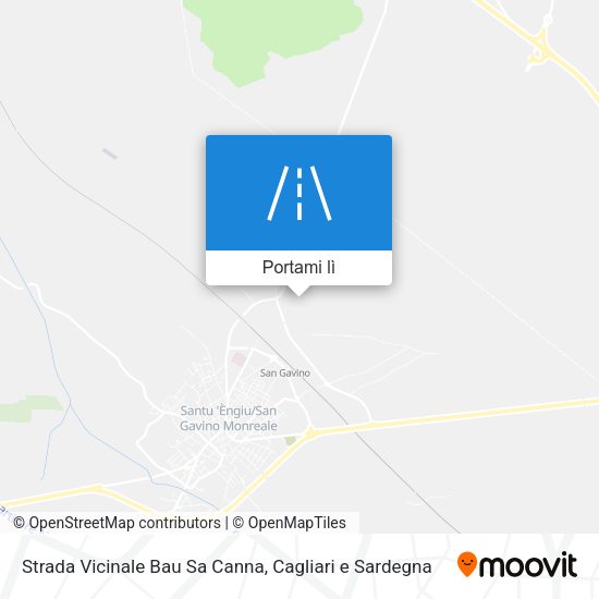 Mappa Strada Vicinale Bau Sa Canna