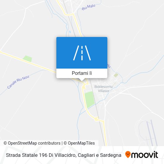 Mappa Strada Statale 196 Di Villacidro