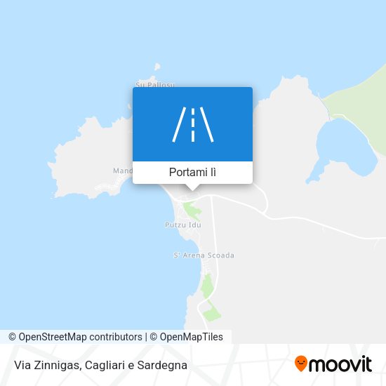 Mappa Via Zinnigas