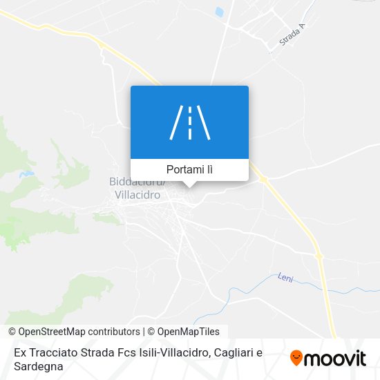 Mappa Ex Tracciato Strada Fcs Isili-Villacidro