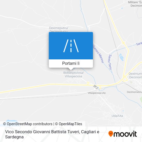 Mappa Vico Secondo Giovanni Battista Tuveri