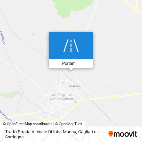 Mappa Tratto Strada Vicinale Di Ibba Manna