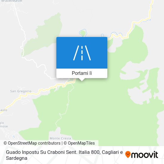Mappa Guado Inpostu Su Craboni Sent. Italia 800