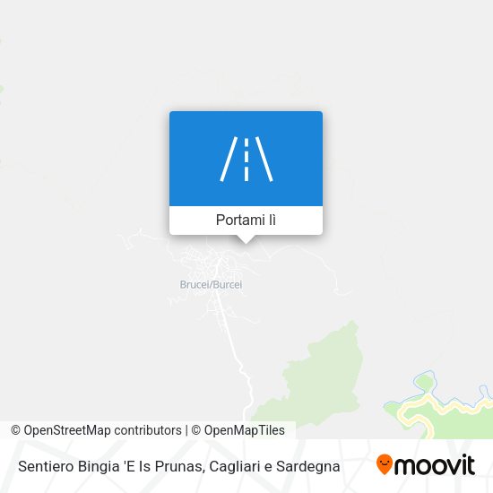 Mappa Sentiero Bingia 'E Is Prunas