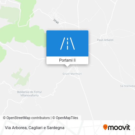 Mappa Via Arborea