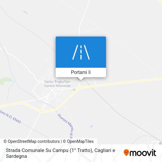 Mappa Strada Comunale Su Campu (1° Tratto)