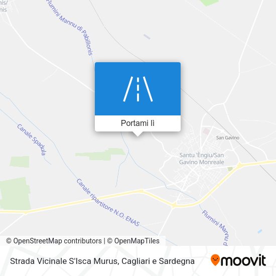 Mappa Strada Vicinale S'Isca Murus