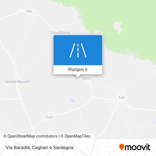 Mappa Via Baradili