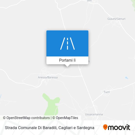 Mappa Strada Comunale Di Baradili