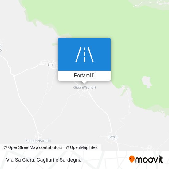 Mappa Via Sa Giara