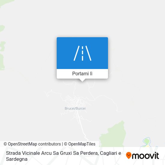 Mappa Strada Vicinale Arcu Sa Gruxi Sa Perdera