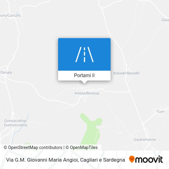 Mappa Via G.M. Giovanni Maria Angioi
