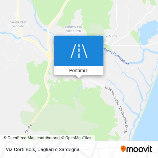Mappa Via Corti Bois