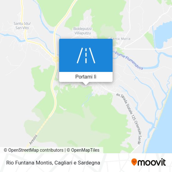 Mappa Rio Funtana Montis