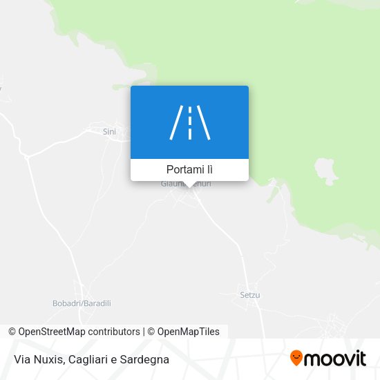 Mappa Via Nuxis