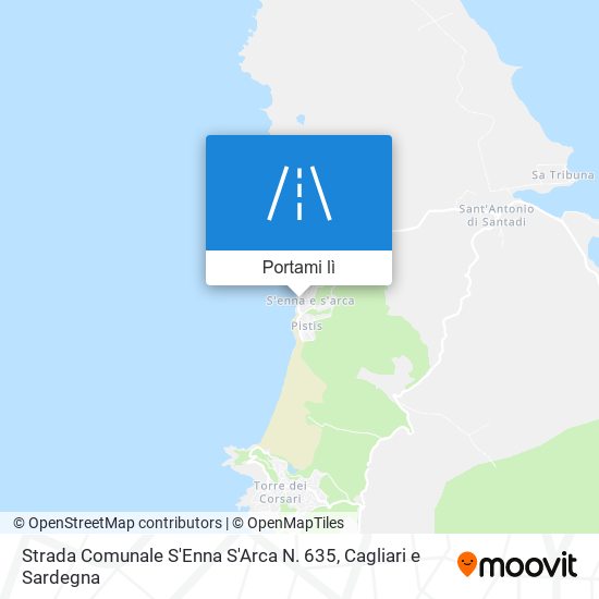 Mappa Strada Comunale S'Enna S'Arca N. 635