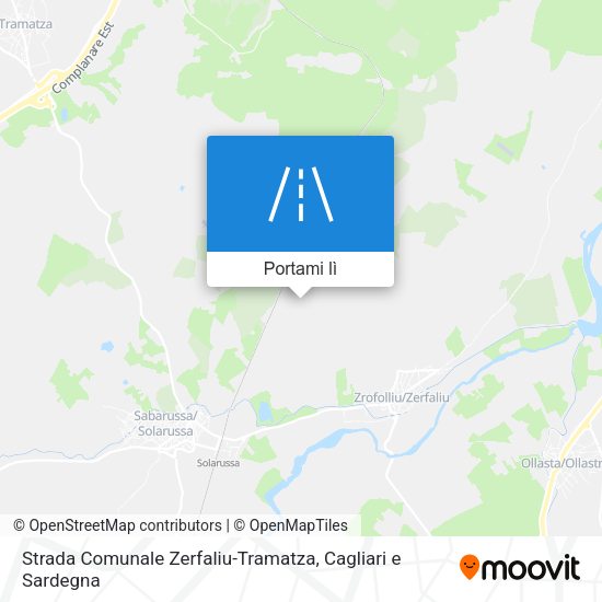 Mappa Strada Comunale Zerfaliu-Tramatza