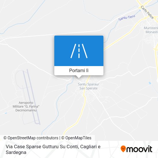 Mappa Via Case Sparse Gutturu Su Conti